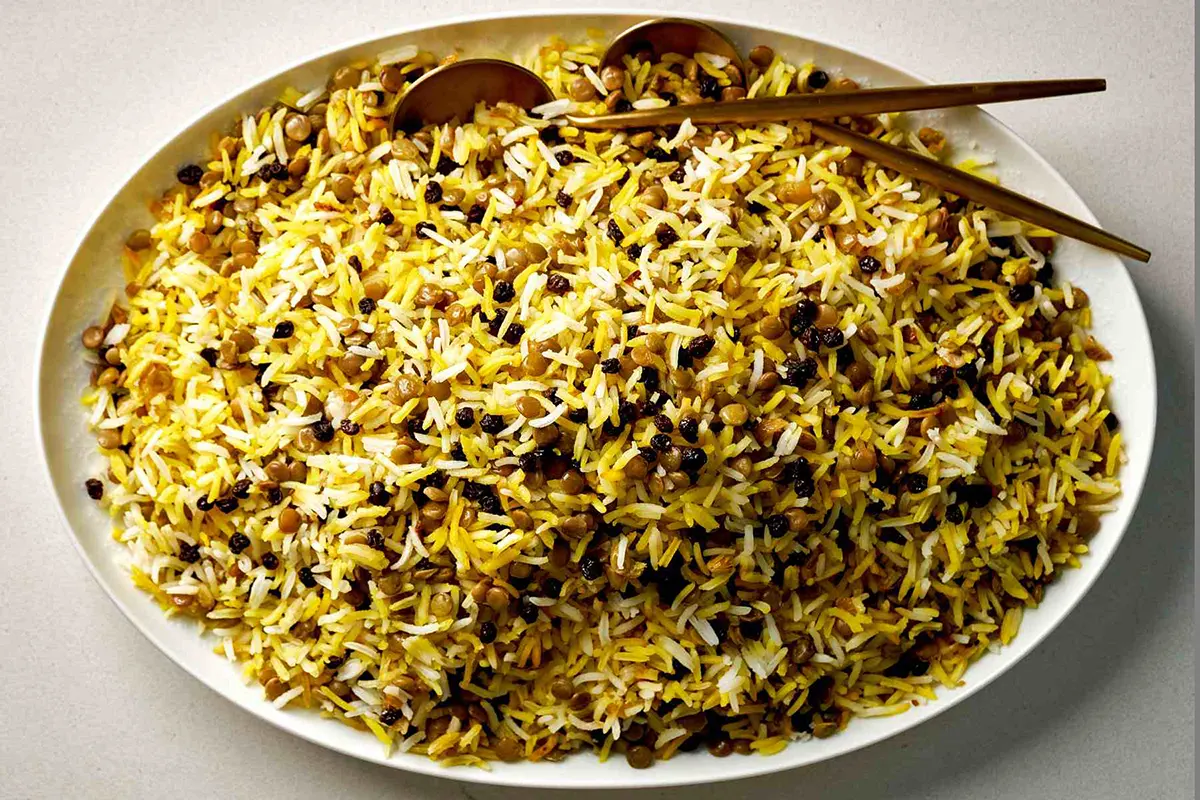 دستور پخت عدس پلو