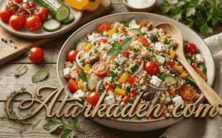 دستور پخت سالاد کینوا با سبزیجات تازه (1)